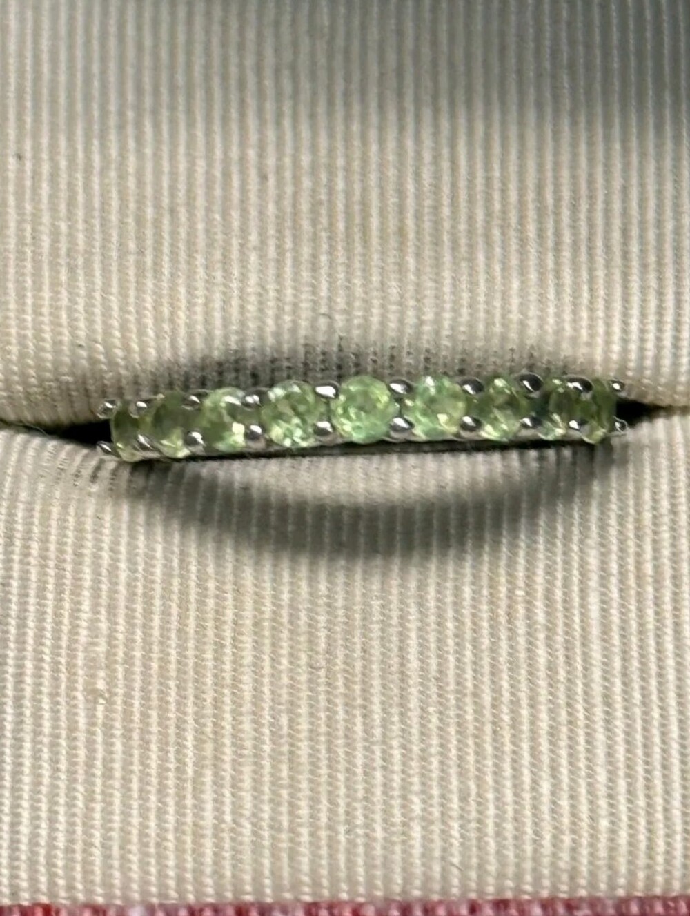 Sterling Silver Peridot Ring SZ 6